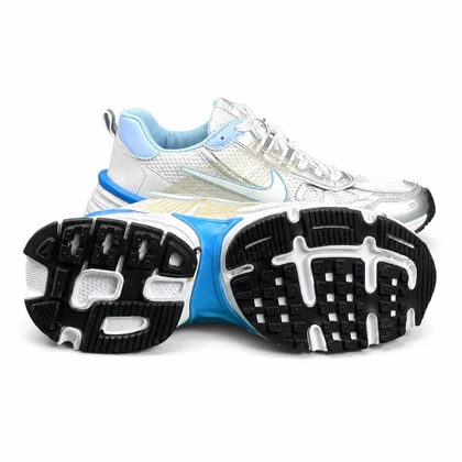 کفش کتانی مردانه نایکیv2k سفید نقره ای آبی Nike V2k