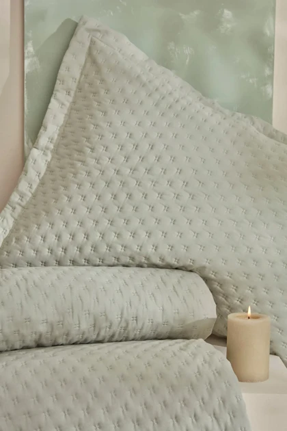 روتختی دو نفره Karaca Home مدل Breeze Soft پلی‌استر - سبز