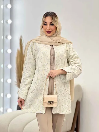 مانتو ژاکارد آستین لاله