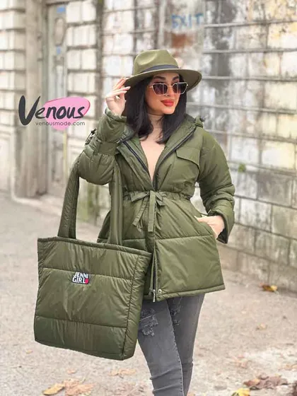 کاپشن کمرگت کیف دار