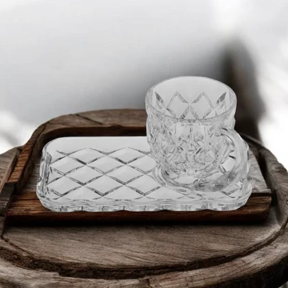 زیر لیوانی بلوری