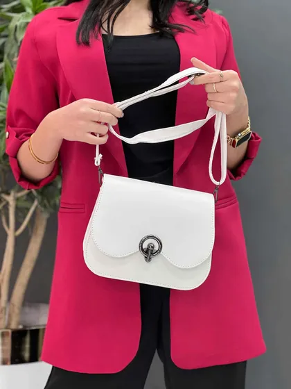 کیف لبه هلالی قفل چرخشی