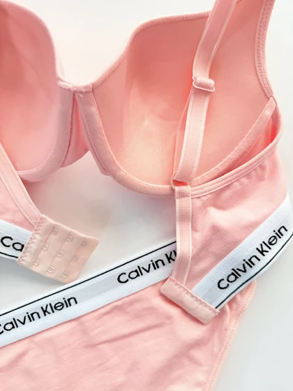 ست شورت اسلیپ و سوتین فنر دار نخ پنبه کلوین کلاین Calvin Klein