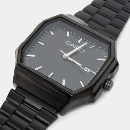 ساعت مچی مردانه کاسیو هشت ضلعی فول بلک