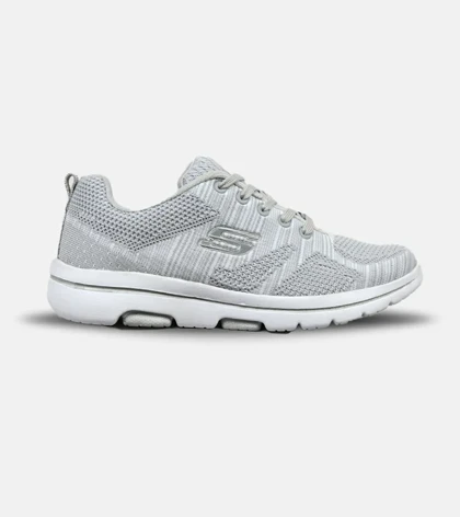کفش کتانی طبی ورزشی طوسی سفید SKECHERS ULTRA GO