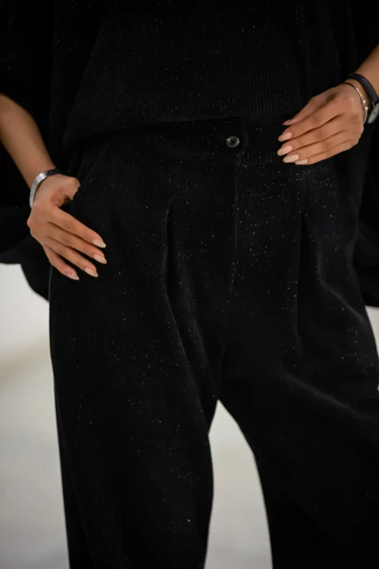 شلوار بگ زنانه بیسکوئیتی دو پیلی