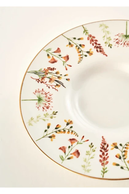 بشقاب چای Bella Maison مدل Flores چینی - چندرنگ