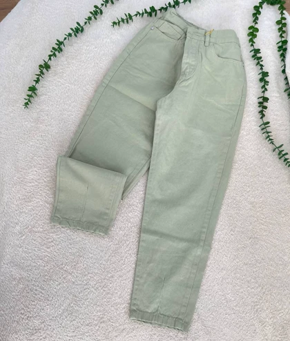 شلوار کتان مام فیت