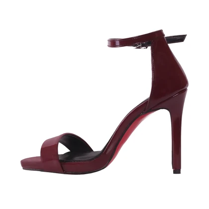 پاشنه‌بلند مدل لودشکا جلوباز زرشکی ورنی کد 1763