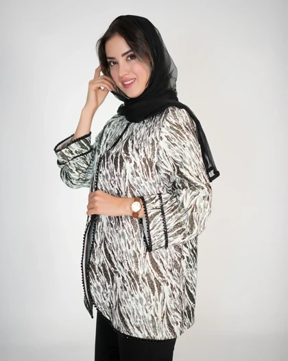مانتو ژاکارد سنگ دوزی مجلسی کد 560 (495)