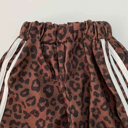 ست سویشرت شلوار پلنگی دخترانه