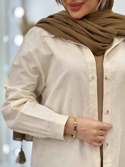 شومیز طرحدار لینن نچرال