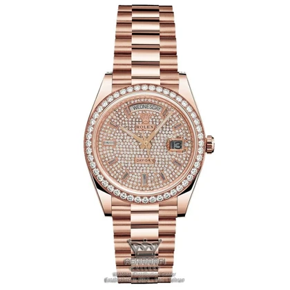 ساعت رولکس دی دیت نگین‌دار Rolex Day Date DRG 4