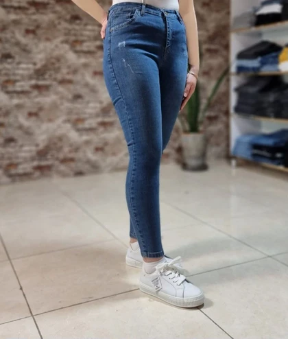 شلوار جین جذب اسکینی آبی تیره زنانه