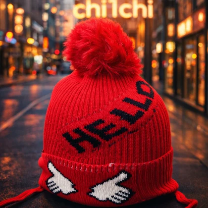 کلاه بافت HEllo