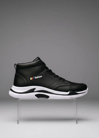 کفش ساق‌دار مردانه مشکی مدل EMTO