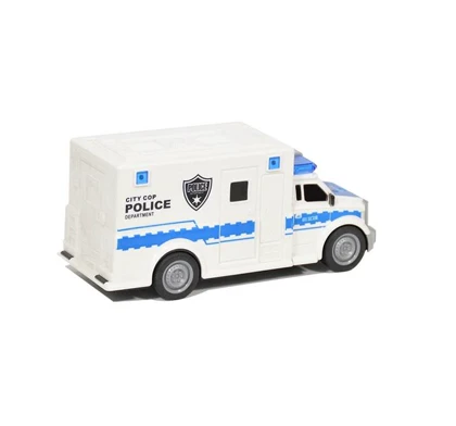 ماشین پلیس قدرتی کششی سفید White police car a1117-4