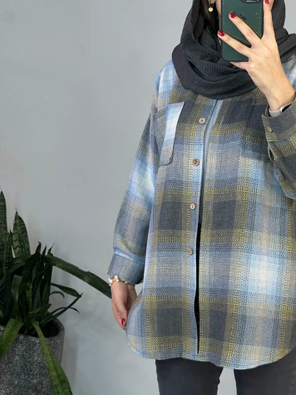 مانتو چهارخونه گلبرگ 2