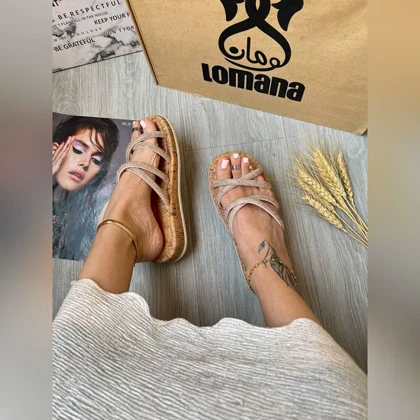 اسلیپر ضربدری 2 بند نگینی _ 1406