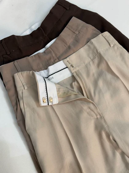 خرید شلوار بگ پارچه ای زنانه موکا سیلک Mocha Baggy Silk Pants - کد 912700