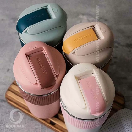 تراول ماگ 480ML دور سیلیکونی AHHUAT