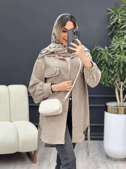 مانتو جیب دوبل ماهک