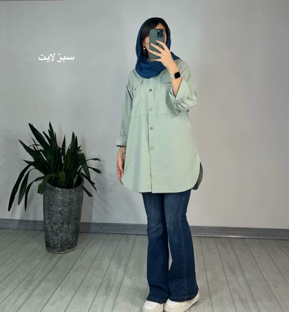 مانتو بلند لینن آلاله