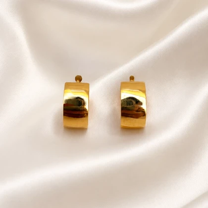 گوشواره آینه ای ساده استیل