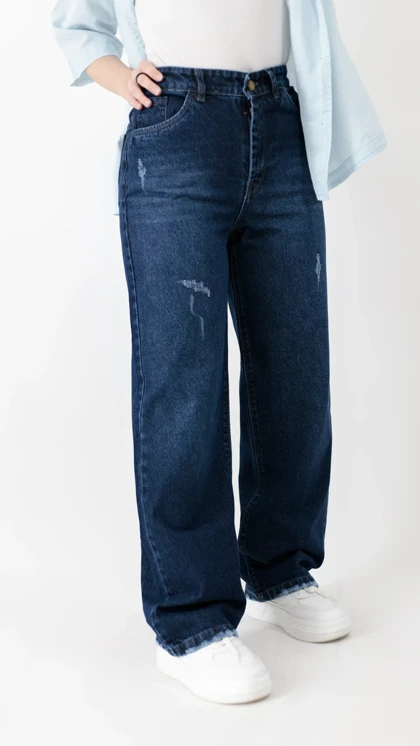 شلوار نیم بگ جین