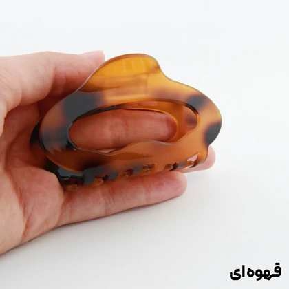 کلیپس دخترانه مدل منحنی خال‌خالی مات