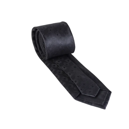 ست کراوات و دستمال جیب مشکی طرح دار 98137