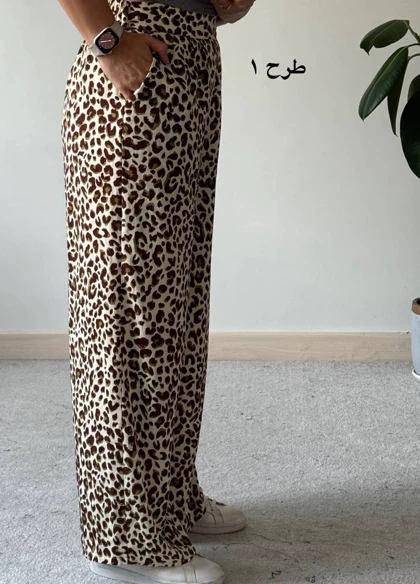 شلوار بگ طرح دار