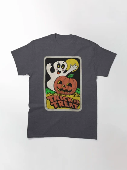 تیشرت Nightmare Before Christmas طرح Vintage Halloween Trick or Treat Ghost with Pumpkin کد 260552