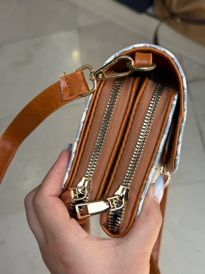 کیف زنانه چرمی 2 خانه کد 1213