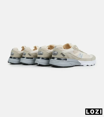 کفش کتانی بزرگ پا کرم طوسی NEW BALANCE 993