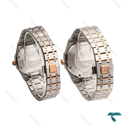 ساعت مچی ای پی ست دورنگ رزگلد صفحه مشکی AP-6756-S