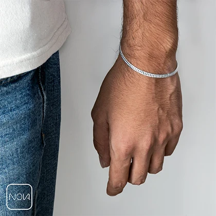 دستبند نقره مردانه