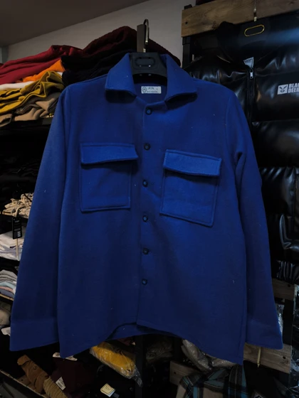 کت فوتر کوبیده سنگین وزن رنگ آبی شالی قواره باکسی