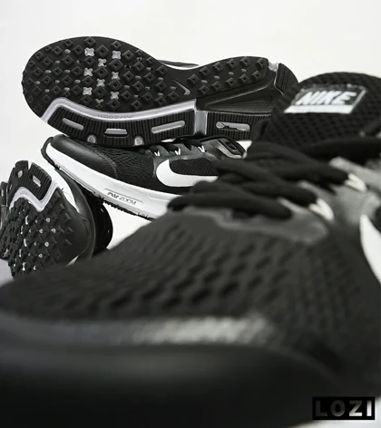 کفش کتانی بزرگ پا مشکی سفید NIKE zoom