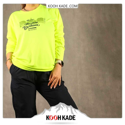 تیشرت آستین بلند IRONMAN فسفری طرح I-RUN L