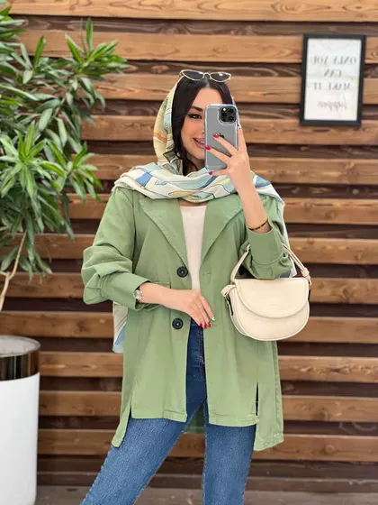 مانتو چهار دکمه سرجیب دوبل
