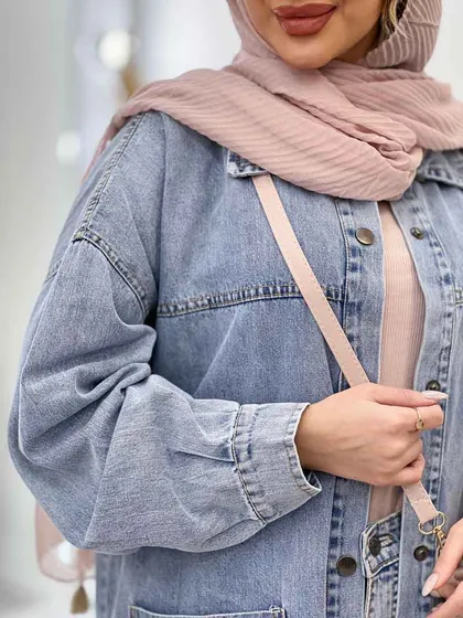 مانتو جین برش‌دار