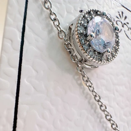 نیم‌ست استیل نقره‌ای طرح «خورشیدی گرد» (گردنبند + گوشواره) | اقتصادی و درخشان