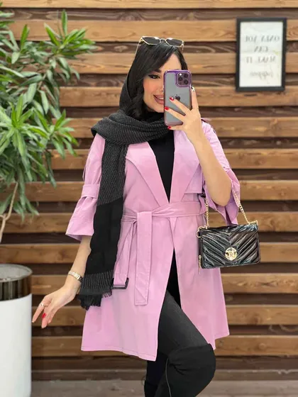 بارانی کمردار آستین شیپوری
