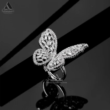 انگشتر طرح پروانه Diamond Butterfly Ring SD01