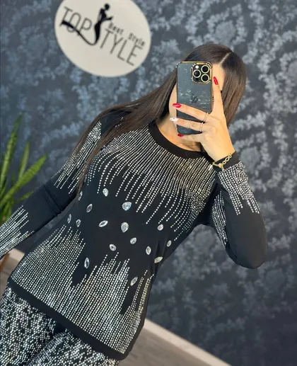 بلوز نگین‌دار کد : 7978