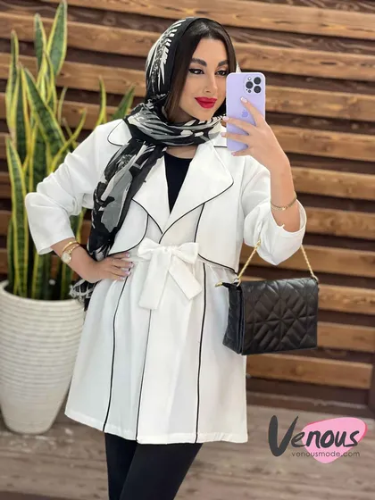 مانتو ژیله دار مغزی دوزی