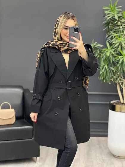 بارانی شش دکمه ژیله گرد بلند