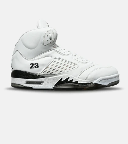 کتانی ساق‌دار مردانه سفید Nike air jordan 5 مدل 8292