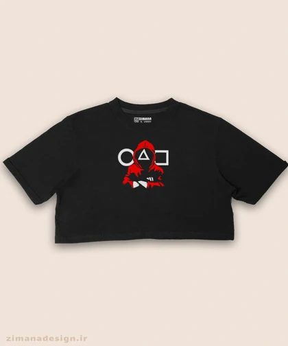 کراپ زنانه طرح اسکویید گیم کد 933